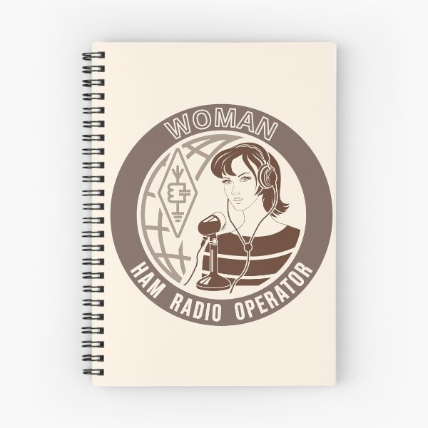 Item preview, Woman HAM Radio Operator - cicrcle sepia style designed and sold by tuzlay.