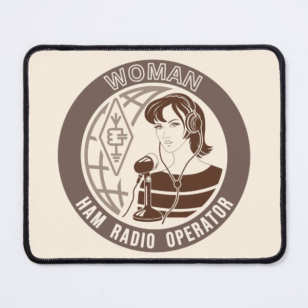 Item preview, Woman HAM Radio Operator - cicrcle sepia style designed and sold by tuzlay.