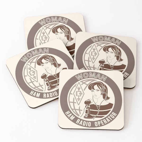 Item preview, Woman HAM Radio Operator - cicrcle sepia style designed and sold by tuzlay.