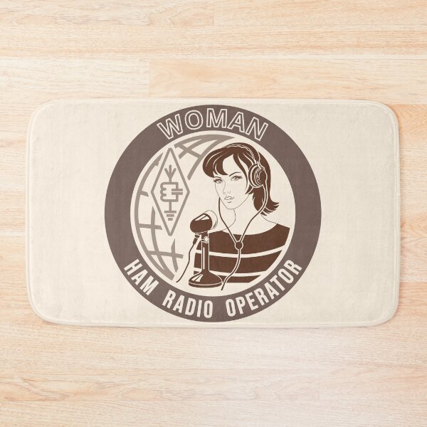 Item preview, Woman HAM Radio Operator - cicrcle sepia style designed and sold by tuzlay.