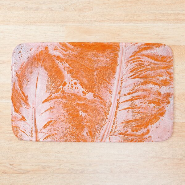 Item preview, Orange Feathers Monoprint designed and sold by Mandy Collins.