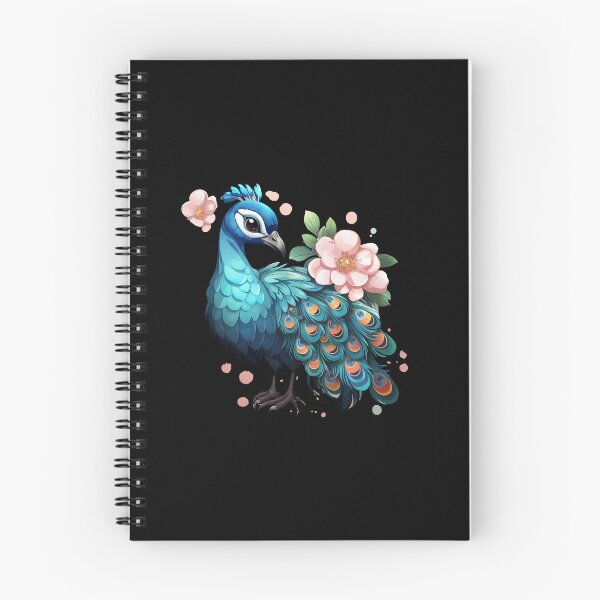 Item preview, peacock, kawaii peacock, kawaii animals, animal, cute animals in pastel colors, blue peacock,  little peacock designed and sold by PRYMULLART.