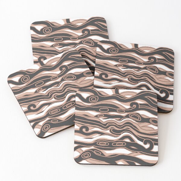 Item preview, Copper Waves – Abstract Minimalist Art designed and sold by Robin Jensen.