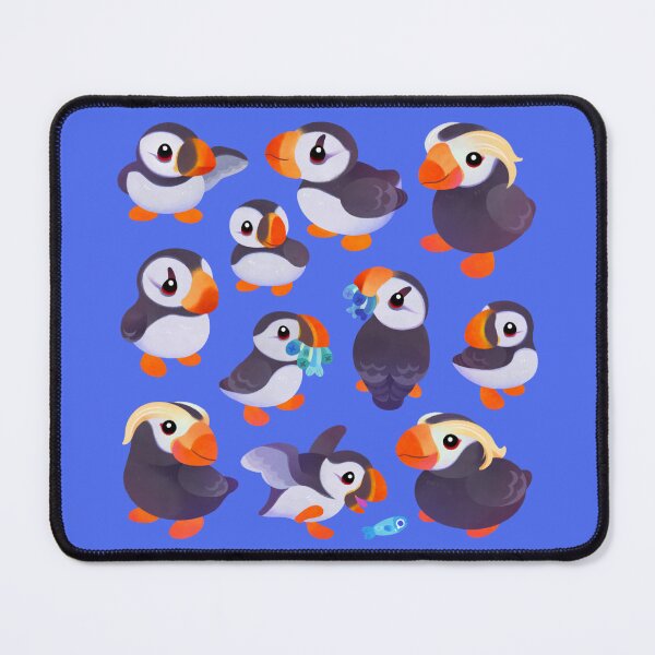 Item preview, Happy puffin - blue designed and sold by pikaole.