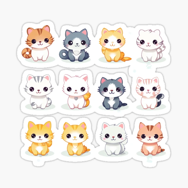 Cartoon Cat Cute Stickers