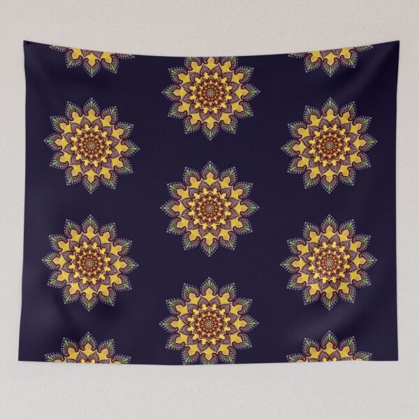 Item preview, Glassy Twelve Petalled Lotus Mandala designed and sold by kernowerno.
