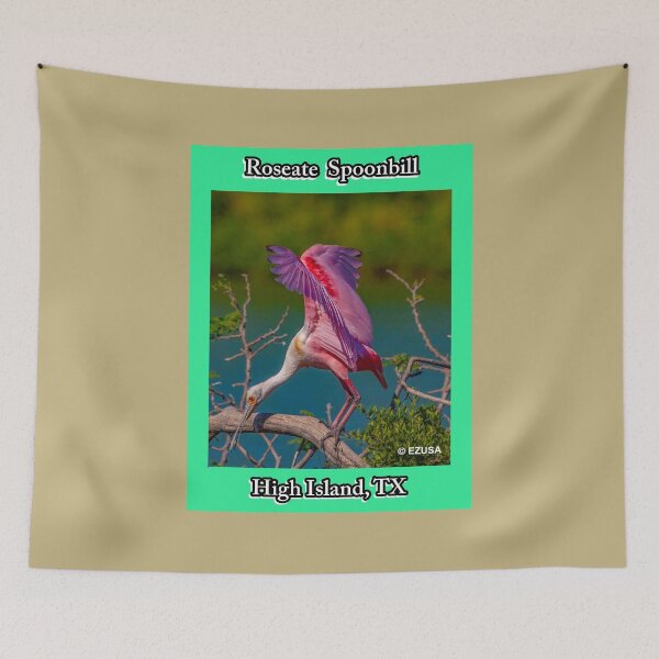 Item preview, Give The Bird To Your Lover: Roseate Spoonbill, High Island Rookery At Claybottom Pond, High Island, Texas. designed and sold by MoreEZUSA-Here.