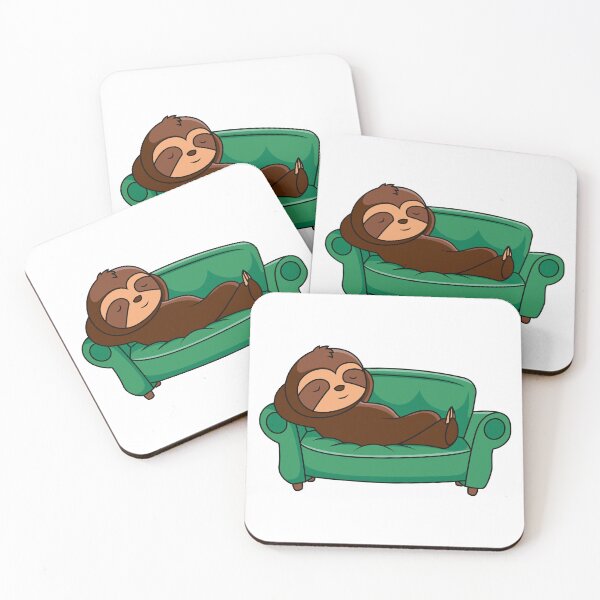 Item preview, Sloths Just Wanna Relax And Chill Out On Green Couch designed and sold by thespecialtyhub.