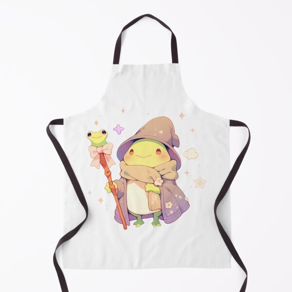 Item preview, Cute Kawaii Frog Wizard with Froggy Staff Pastel and Purple designed and sold by CozyKawaiiArt.