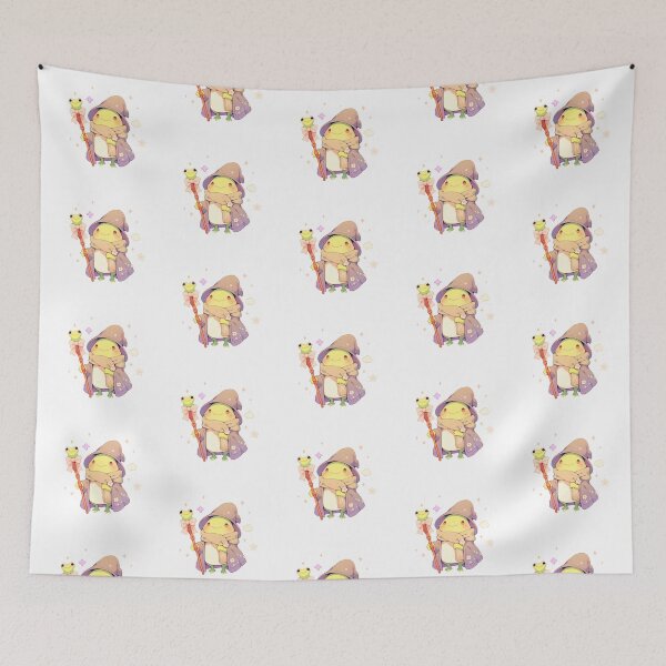 Item preview, Cute Kawaii Frog Wizard with Froggy Staff Pastel and Purple designed and sold by CozyKawaiiArt.