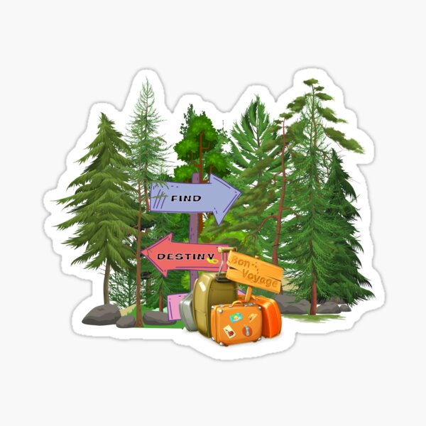Travel - bon vayage Sticker