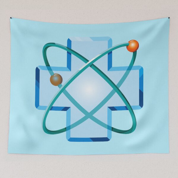 Item preview, Medical Science Atomic structure 3D Embossed Effect Illustration designed and sold by Wiggly Lines.