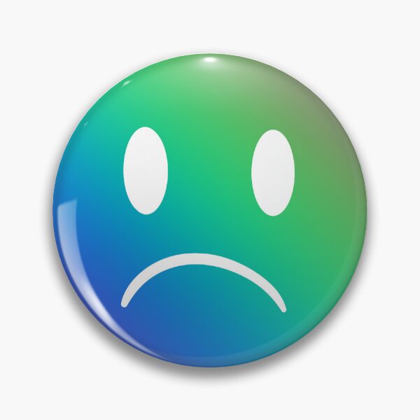 Item preview, Sad smiley (green/blue) designed and sold by simpleartpieces.