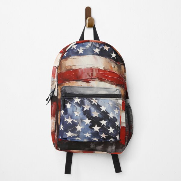 Item preview, american flag oil painting print designed and sold by dcrc.