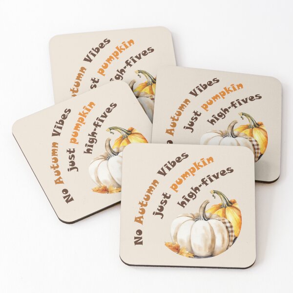 Item preview, No Autumn Vibes, Just Pumpkin High-Fives - watercolor pumpkin Duo of Delight designed and sold by EmeraldeaDesign.