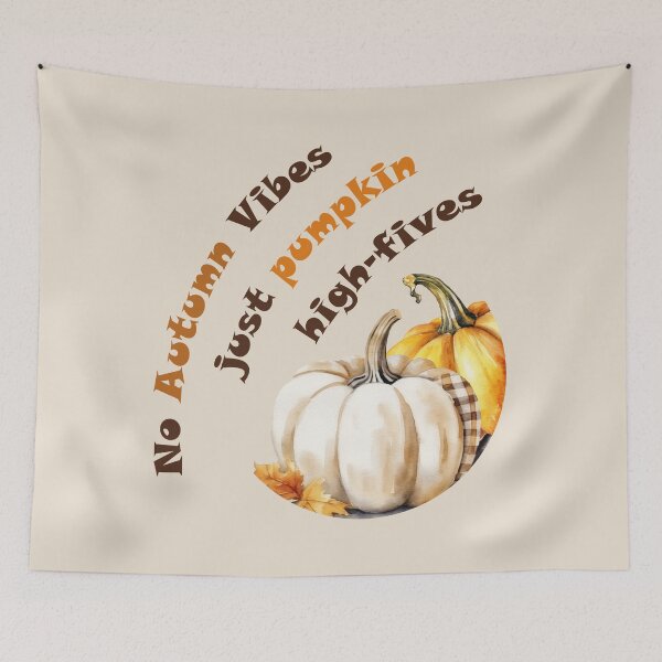 Item preview, No Autumn Vibes, Just Pumpkin High-Fives - watercolor pumpkin Duo of Delight designed and sold by EmeraldeaDesign.