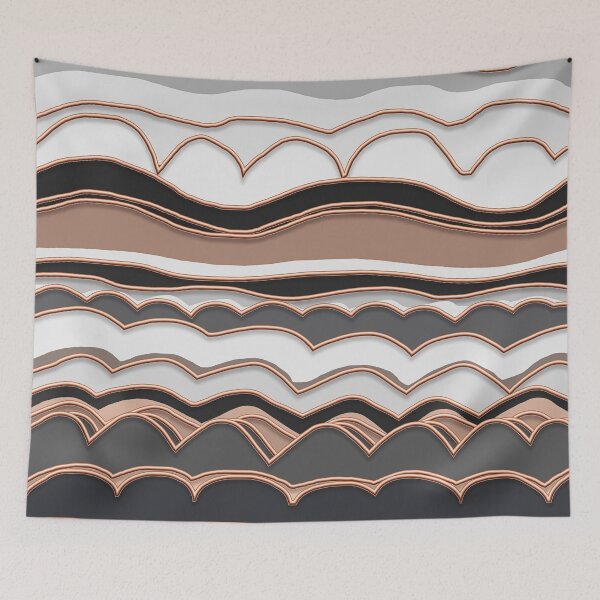 Item preview, Minimalist Copper Flow – Abstract Pattern designed and sold by Robin Jensen.