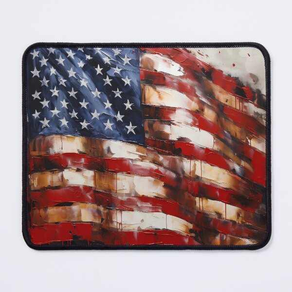 Item preview, american flag oil painting print designed and sold by dcrc.