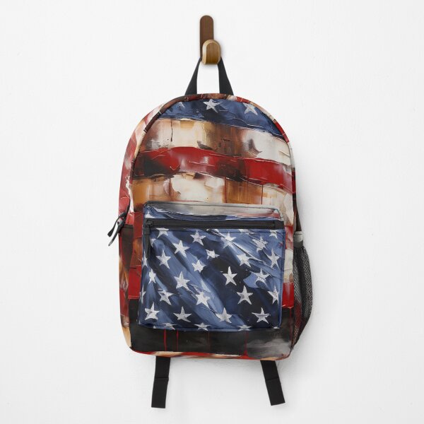 Item preview, american flag oil painting print designed and sold by dcrc.