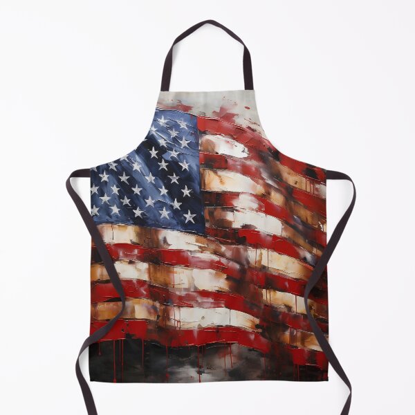 Item preview, american flag oil painting print designed and sold by dcrc.