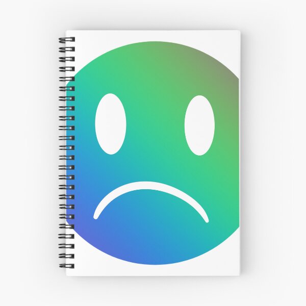 Item preview, Sad smiley (green/blue) designed and sold by simpleartpieces.