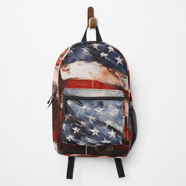 Item preview, american flag oil painting print designed and sold by dcrc.