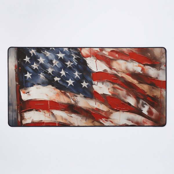Item preview, american flag oil painting print designed and sold by dcrc.