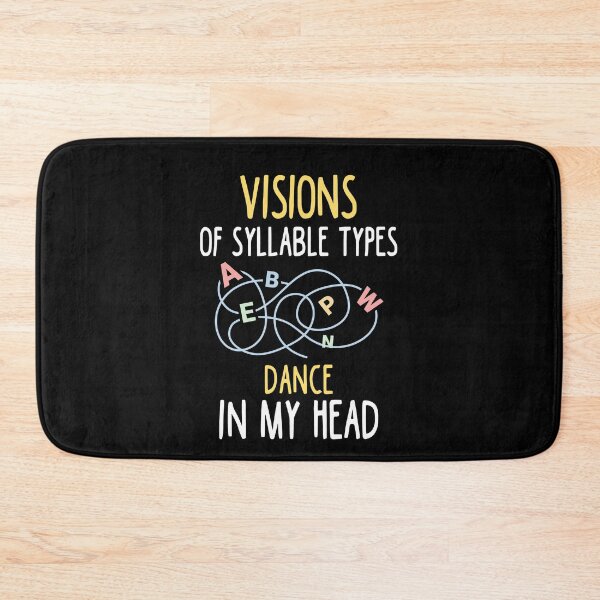 Item preview, Visions Of Syllable Types Dance In My Head Dyslexia Teacher Gift designed and sold by TMelonShop.