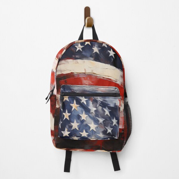 Item preview, american flag oil painting print designed and sold by dcrc.