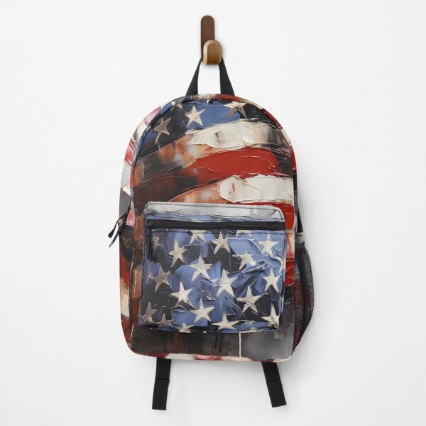Item preview, american flag oil painting print designed and sold by dcrc.