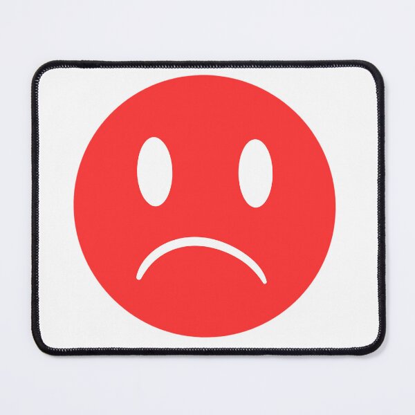 Item preview, Sad smiley (red) designed and sold by simpleartpieces.