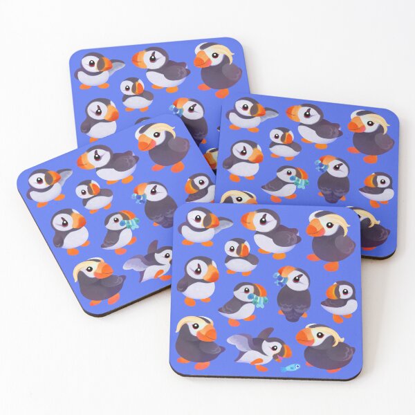 Item preview, Happy puffin - blue designed and sold by pikaole.