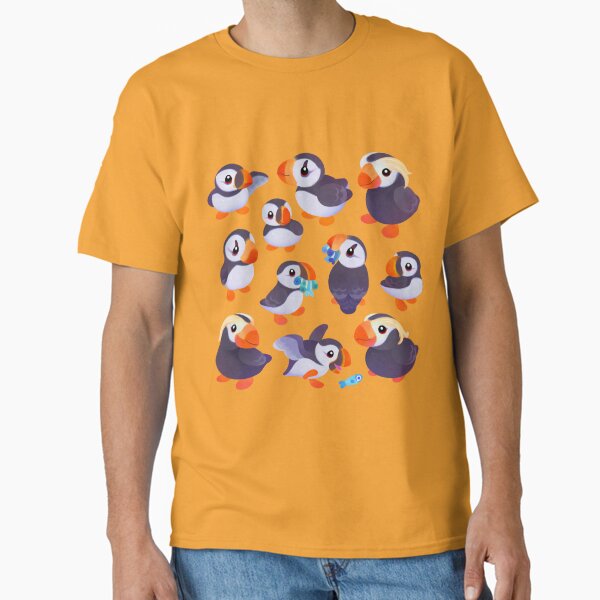 Item preview, Happy puffin - blue designed and sold by pikaole.
