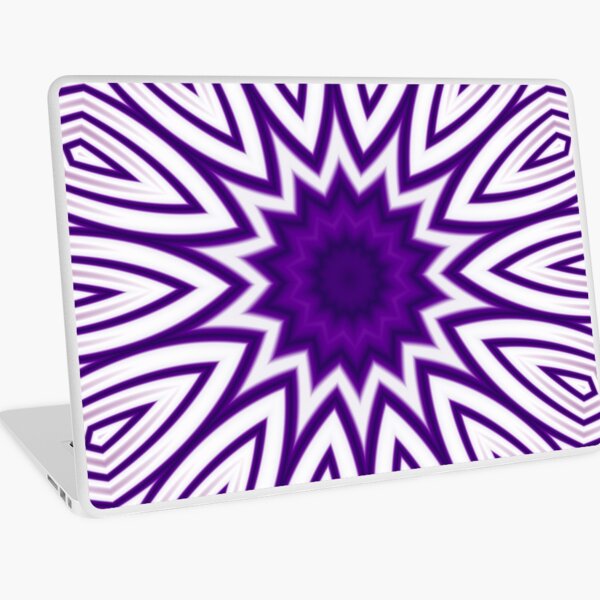 Weiß/Pink Fraktal Mandala Laptop Folie