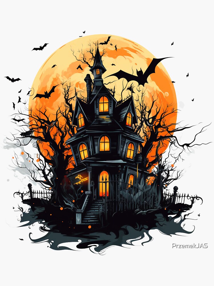 The Haunted House Drawing by Wave Art - Pixels