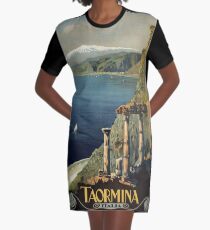 Vintage Taormina Sicily Italian travel ad Graphic T-Shirt Dress
