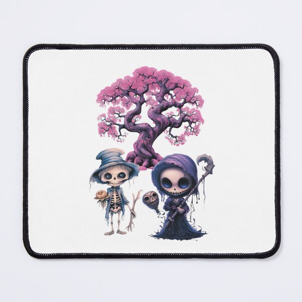 Item preview, Spooky reaper girl and skele man designed and sold by FlossOrFi.