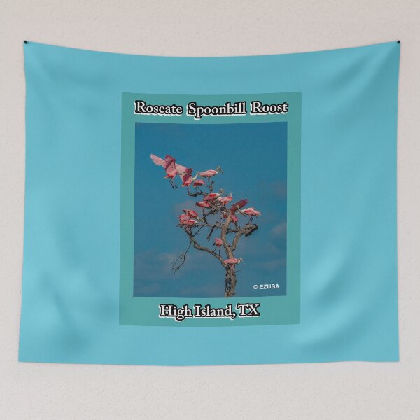 Item preview, Give Someone You Love The Bird: Roseate Spoonbill Roost, High Island Rookery At Claybottom Pond, High Island, Texas. designed and sold by MoreEZUSA-Here.