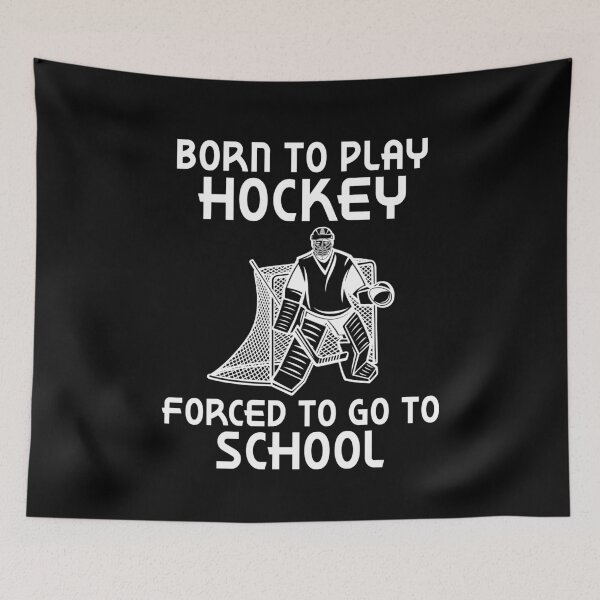 Item preview, Born To Play Hockey Forced To Go School Ice Hockey Christmas Gift designed and sold by TMelonShop.
