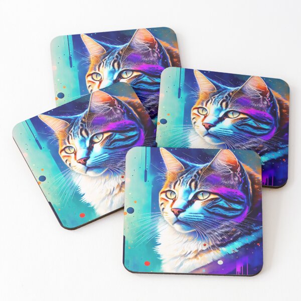 Item preview, Grunge color cat designed and sold by M-Y-A-R-T-.