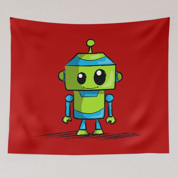 Item preview, Larry the Electric Blue & Lime Green Robot designed and sold by Fun Funky Designs.