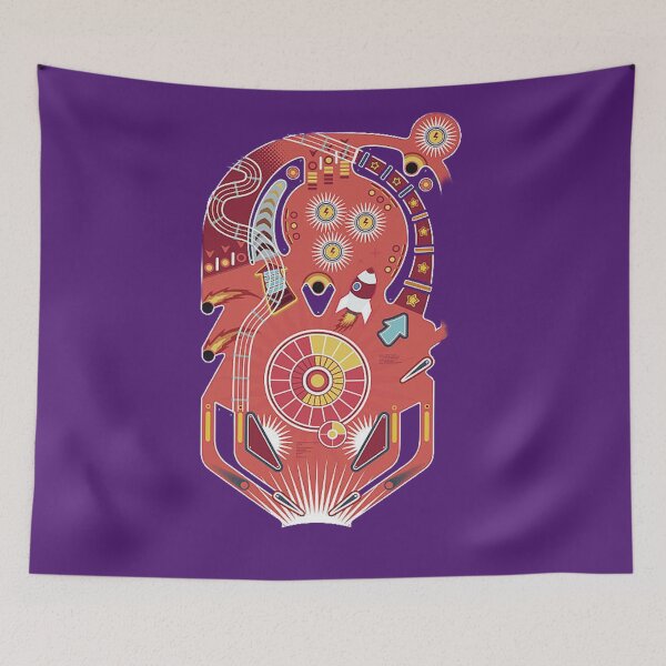 Item preview, Groovy 70's Pinball Machine Art designed and sold by DukeGroovy.