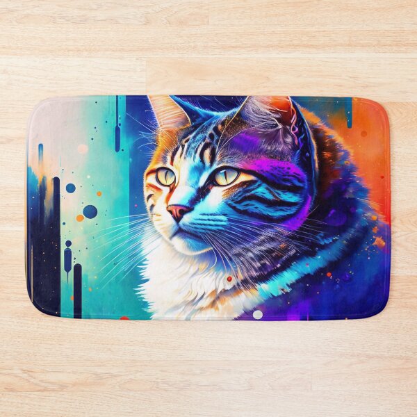 Item preview, Grunge color cat designed and sold by m-y-A-I-A-R-T-.