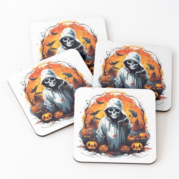 Item preview, Skeleton ghost on Halloween designed and sold by PrzemekJAS.