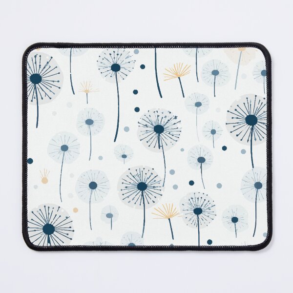 Item preview, Elegant Dandelion Pattern, Delicate White Flowers in Blue Pastel, Botanical Floral Design designed and sold by EffatDezign.