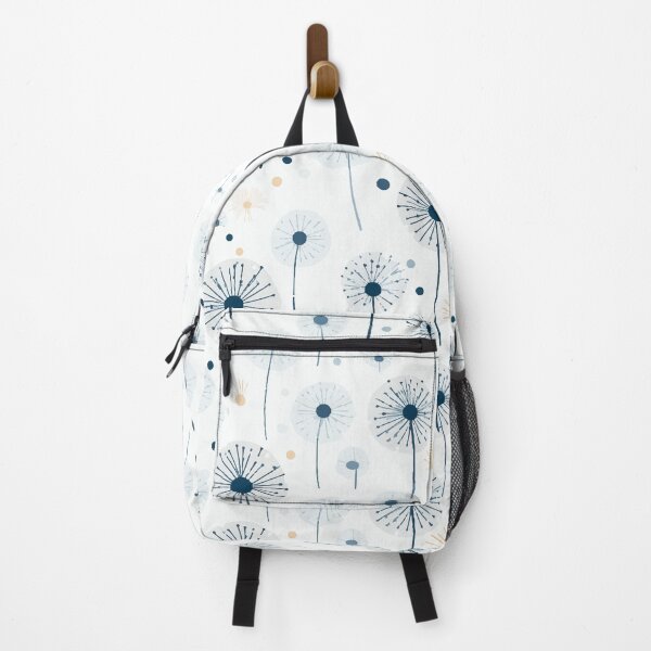 Item preview, Elegant Dandelion Pattern, Delicate White Flowers in Blue Pastel, Botanical Floral Design designed and sold by EffatDezign.