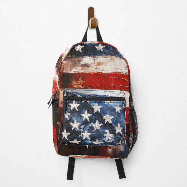 Item preview, American flag oil painting print designed and sold by dcrc.