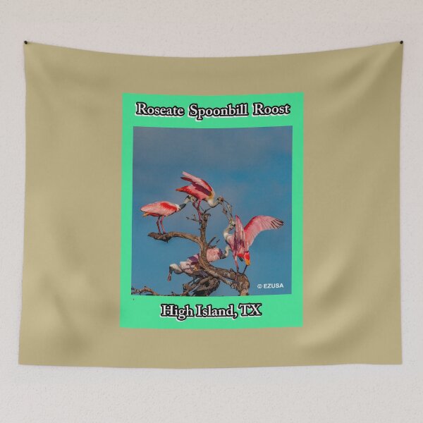 Item preview, Give The Bird To Your Lover: Roseate Spoonbill Roost, High Island Rookery At Claybottom Pond, High Island, Texas. designed and sold by MoreEZUSA-Here.