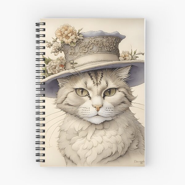 Item preview, [Arte con IA] Miss Cat descarada con sombrero floral designed and sold by Sissle.