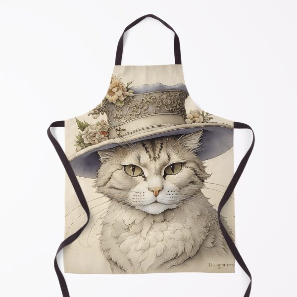 Item preview, [AI Art] Cheeky Miss Cat with Floral Hat designed and sold by Sissle.